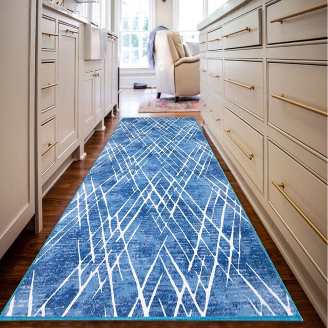 High-Quality Modern Design Bedroom Rugs,Office Carpets, Decorative Runner Rug Home Decor Rugs Blue.