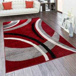 Heady Dhurrie Red/Black Rug