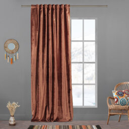 Blackout Thermal with Liner Extra Long & Extra Wide Shiny Velvet Decorative Curtain Panel