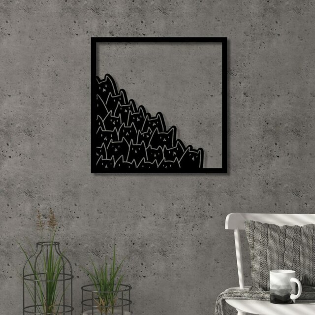 Metal Art Series Meow Metal Wall Décor