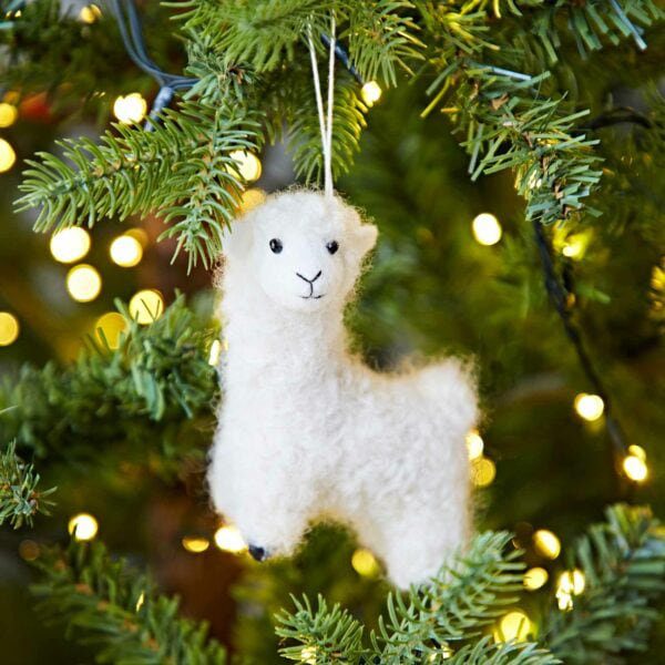 9cm Handmade Wool / Felt Hanging Figurine Ornament