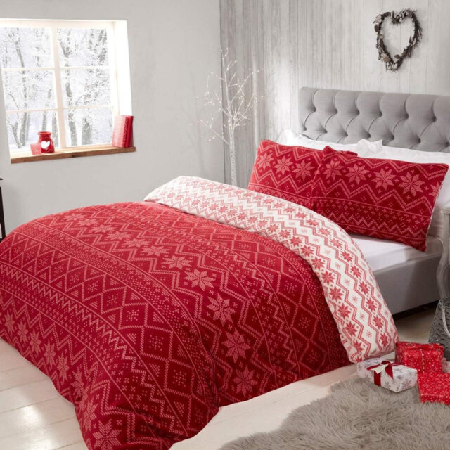 Double Fairisle Fleece Duvet Set
