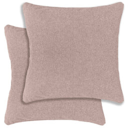 Pair of Austin/Dallas Cushion Covers 43x43cm - Textured Linen Look with Piped Edge - Double-Sided, Zip Opening - +Covers Only, No Inserts