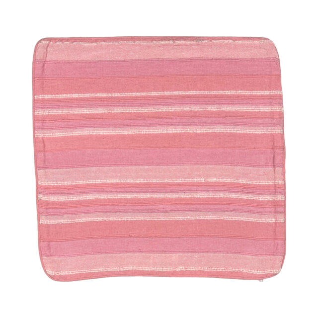 Bellas Striped Pink Square Cushion