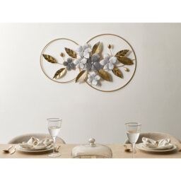 Wall Decor Leaf DYSPROSIUM Metal 61 cm Gold