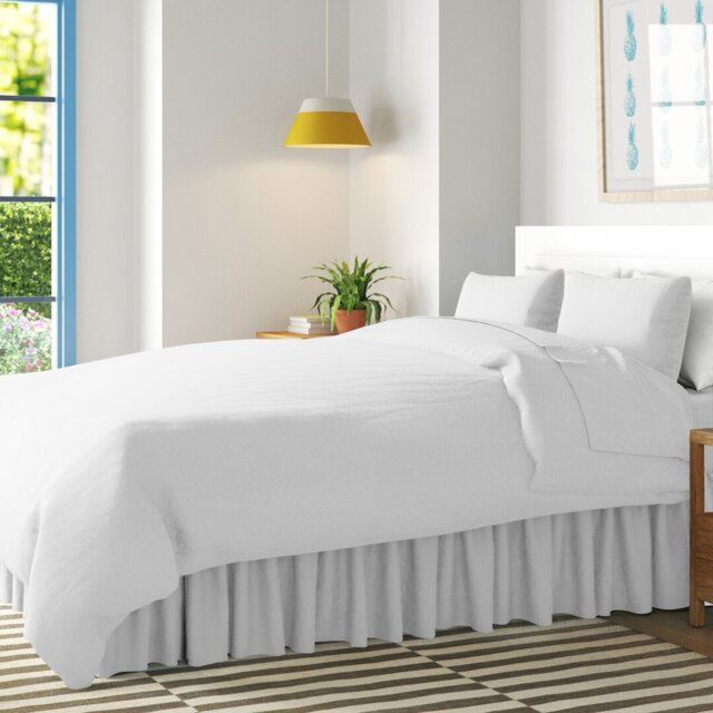 Percale Valance Sheet Polycotton Solid Colour Bed Sheet Single Double King Super King Machine Washable High Quality