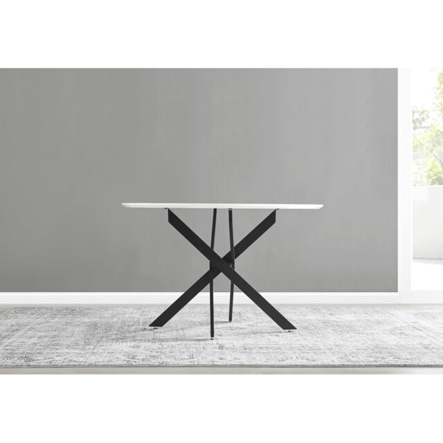 Tierra Modern Chrome Metal & Glass Round Dining Table Set with 6 Luxury Button Velvet Chairs