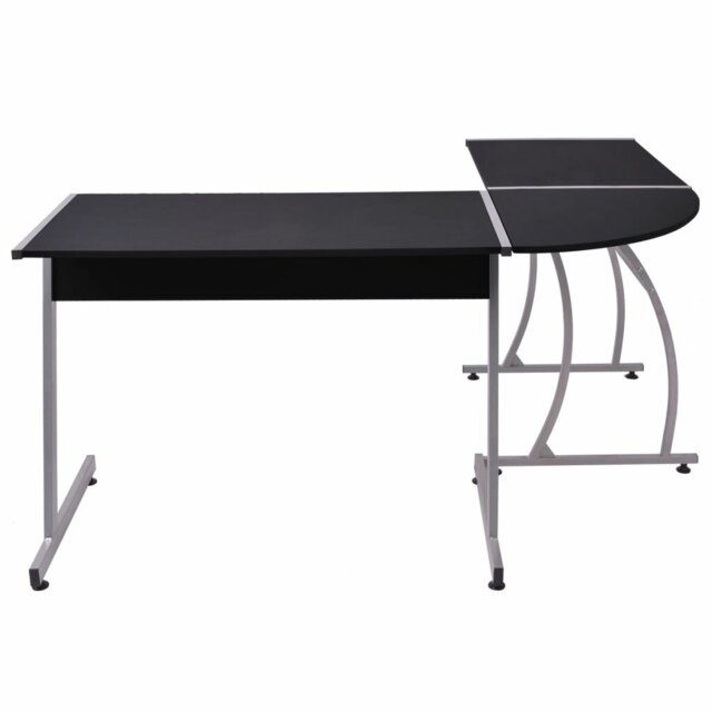L-Shaped Metal Base Writing Desk