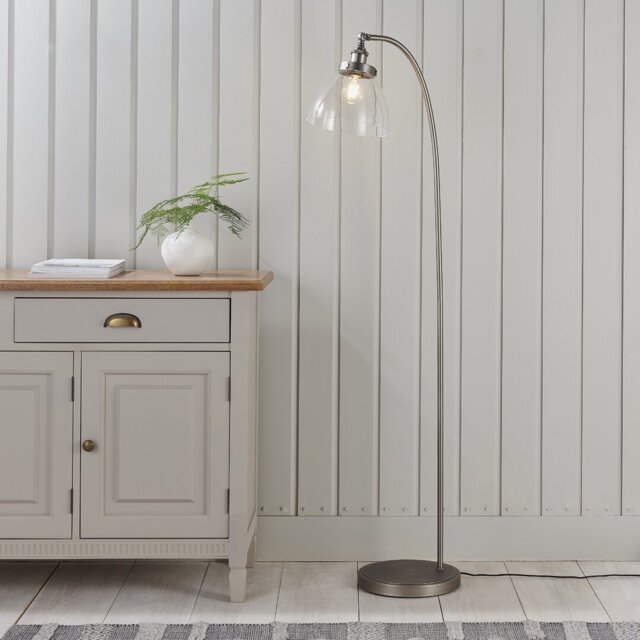 Anais 152cm Silver Arched Floor Lamp