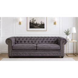 Haverly 3 Seater Faux Leather Sofa