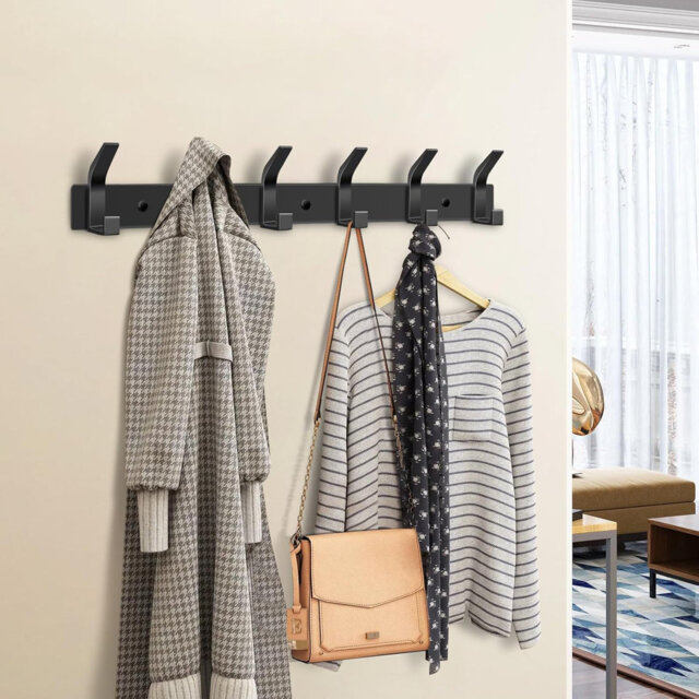 Barresi Metal Wall 6 - Hook Wall Mounted Coat Rack