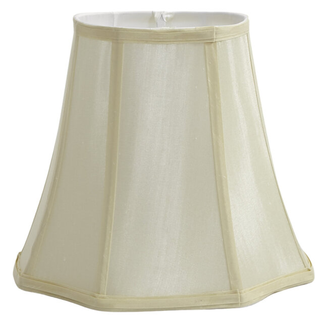 29cm H Silk Bell Lamp Shade ( Screw On ) in Cream
