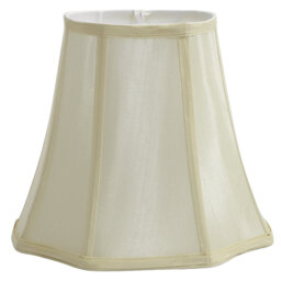 29cm H Silk Bell Lamp Shade ( Screw On ) in Cream