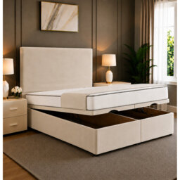 Hugo Divan Ottoman Storage Bed Frame with Floor Standing Headboard