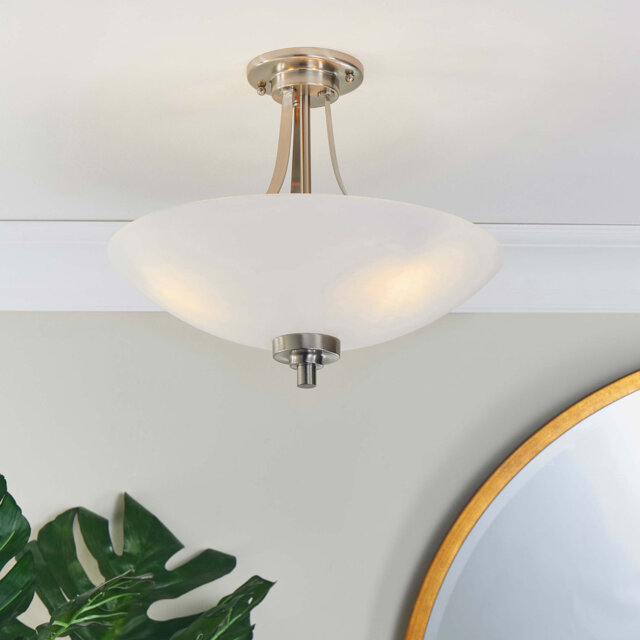 Miltiades Glass Semi Flush Mount