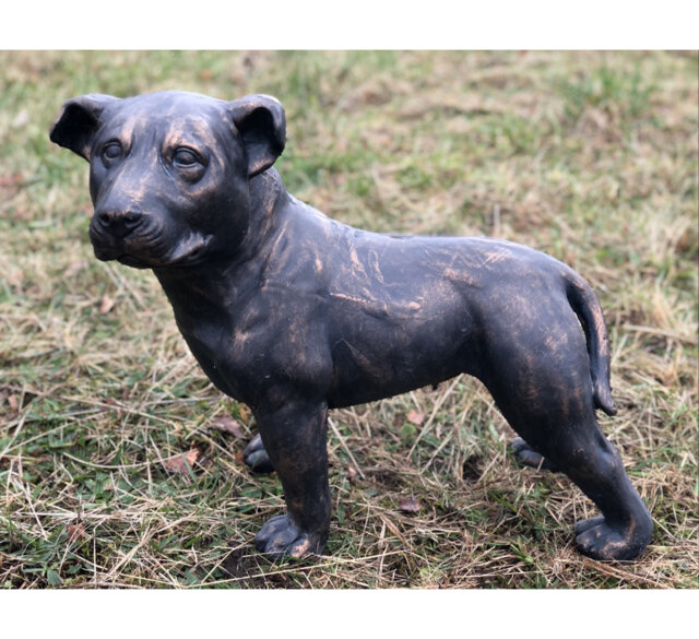 Larae Effect Staffordshire Bull Terrier Puppy Dog Garden Ornament