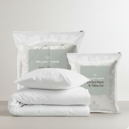 Opulent Home Microfibre Cot Bed Duvet and Pillow Set – Lightweight Quilt for Babies & Toddlers - White