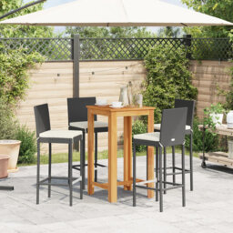 Latitude Run Bar Set with Solid Wood Frame
