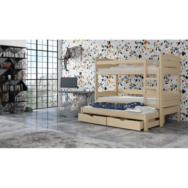 Caspar Bunk Bed with Storage Included with Built-in Ladder Included with Trundle Included
