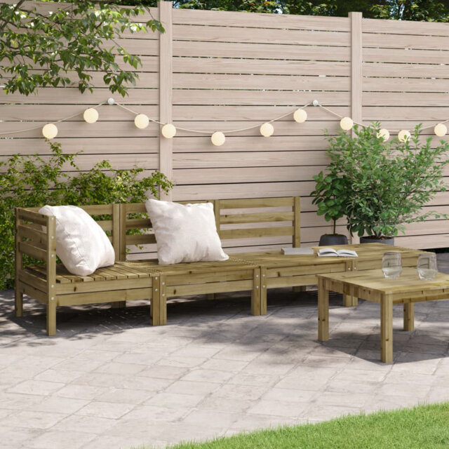 House of Hampton Garden Sofa 4-Seater Impregnated Wood Pine