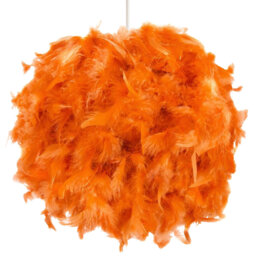 Eye-Catching and Modern Genuine Feather Decorated Pendant Light Shade