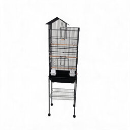 158 cm Carbon Steel Top Flight Cage Bird Cage with Wheels with Stand with Perch with Tray