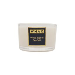 Wood Sage And Sea Salt Scented Jar Candle with Glass Holder