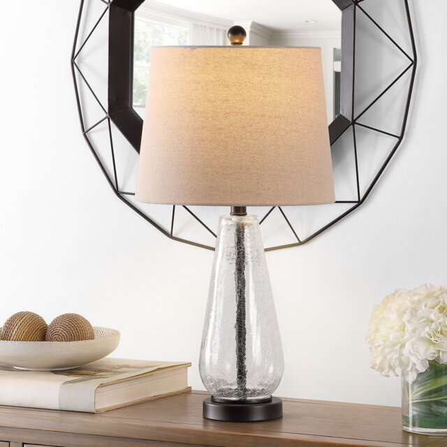 Naila 64.77cm Clear Crackled Glass Table Lamp