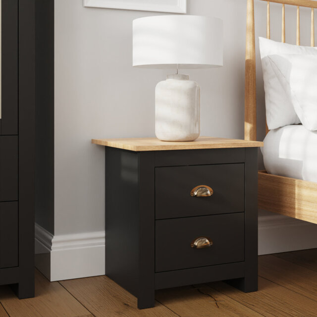 Loretta 2 Drawer Bedside Table