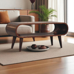 Feumore Solid Wood Four Leg Coffee Table with Storage