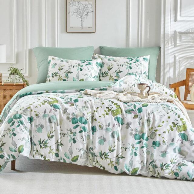 Double Duvet Cover Set Bedding Sets Reversible, Plants Duvet Sets Microfiber Quilt Cover With Pillowcases