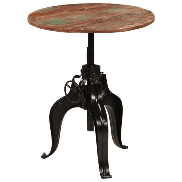 Goodwater Round Solid Wood Top Metal Base Dining Table