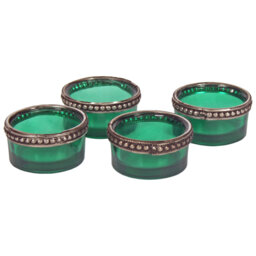 4 Piece Glass Tabletop Tealight Holder Set