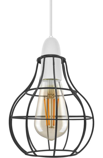 18cm H Metal Novelty Lamp Shade ( Screw On ) in Black