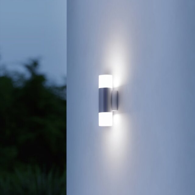 LED Outdoor Wall Light L 910 Anthracite No Sensor Up-/Downlight