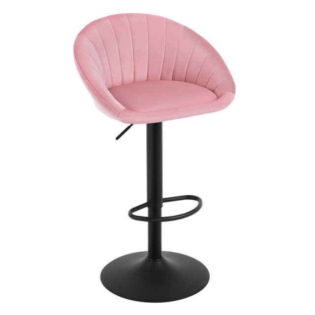 Swivel Upholstered Adjustable Height Counter Stool with Metal Frame