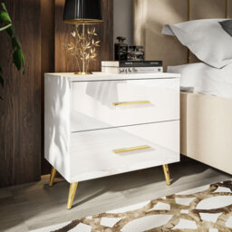 Xan 55cm W Manufactured Wood Bedside Table