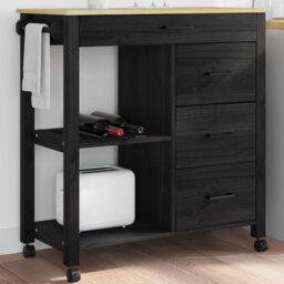 Solid Wood Bar Cart