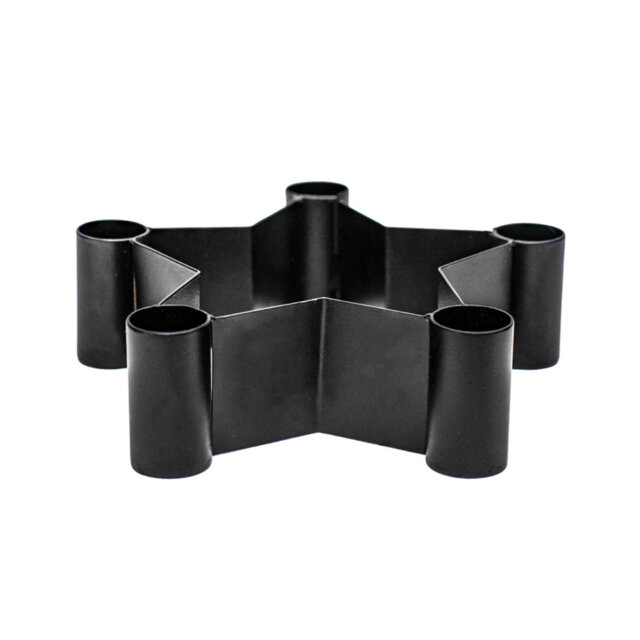 Star Centrepiece Dinner Candle Holder In Black H7cm W25cm