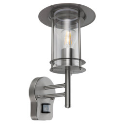 Runkle Polished Stainless Steel 33.5cm H Outdoor Wall Lantern