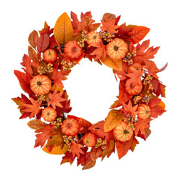 PUMPKIN ORCHARD Faux 66cm Wreath