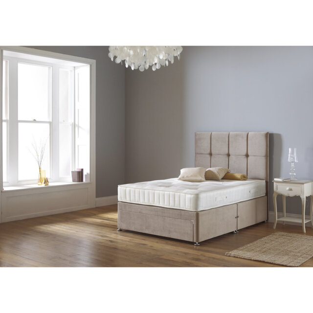 Asia Upholstered Divan Bed with Mattress