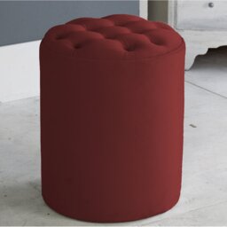 Henthorn 28Cm Wide Velvet Tufted Round Pouffe Ottoman