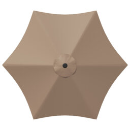 Garden Parasol With LED Lights Polyester Outdoor Shade Patio Umbrella