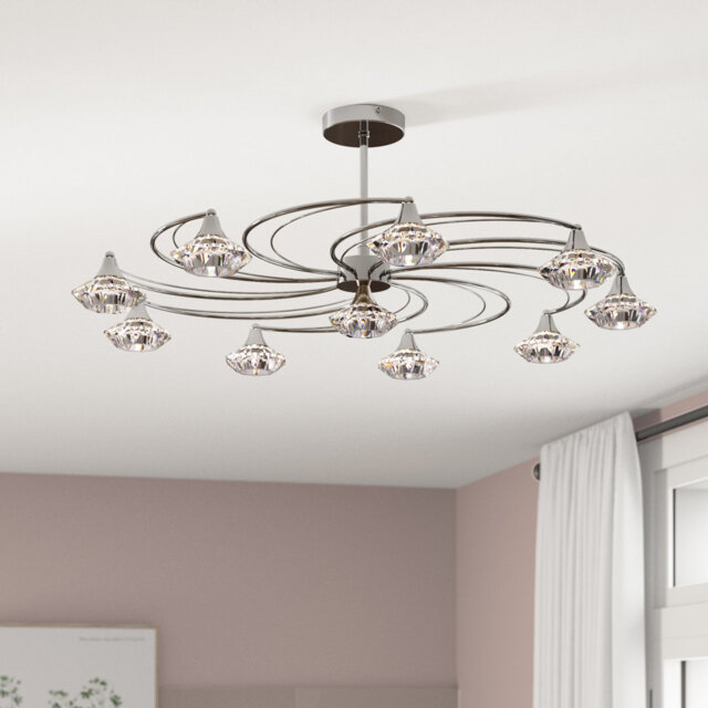 Greenhaw Glass Semi Flush Mount