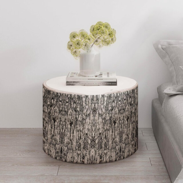 Millwood Pines Large Pouf Ottoman Stuffed Round Poufs Funny Wood Log Trunk Ottomans For Living Room Foot Rest Footstool For Under Desk,