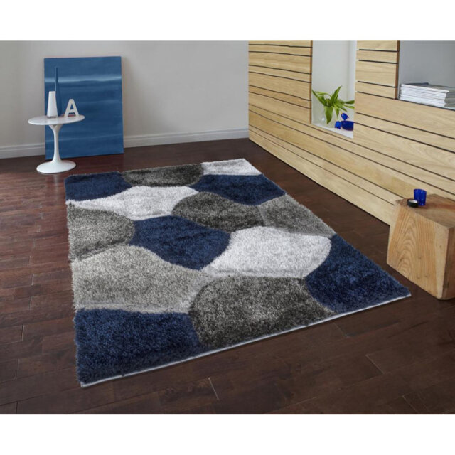 Abenamar Looped Blue/Grey Indoor/Outdoor Rug