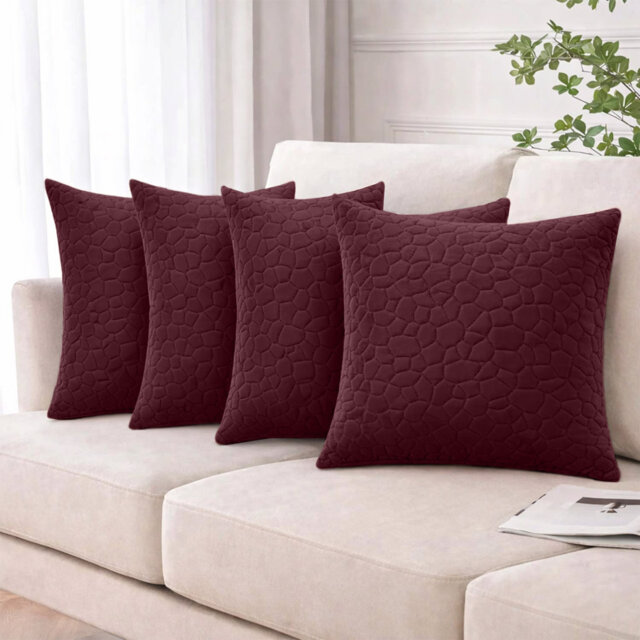 Pebble Velvet Cushion Cover Set Of 4