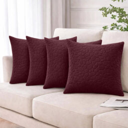Pebble Velvet Cushion Cover Set Of 4