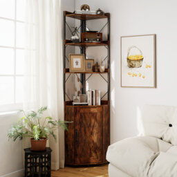 180cm H x 38cm W Metal Corner Bookcase